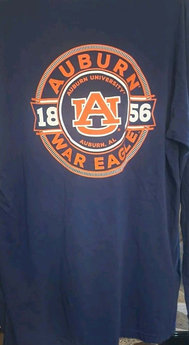 Men's Auburn Tigers Navy Comfort Colors T-Shirt Size XL NWT NCAA T20 Excellent - Picture 4 of 5